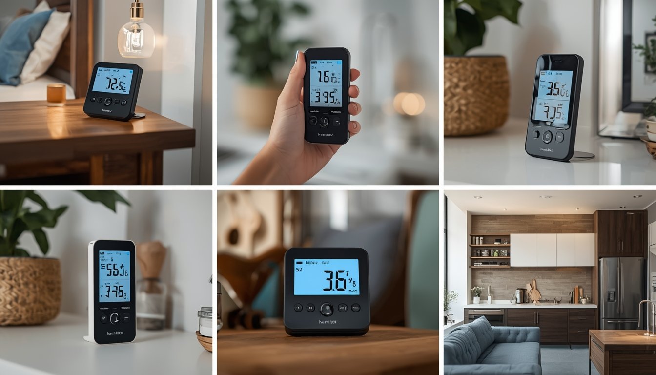 humidity fluctuations shown on digital meter