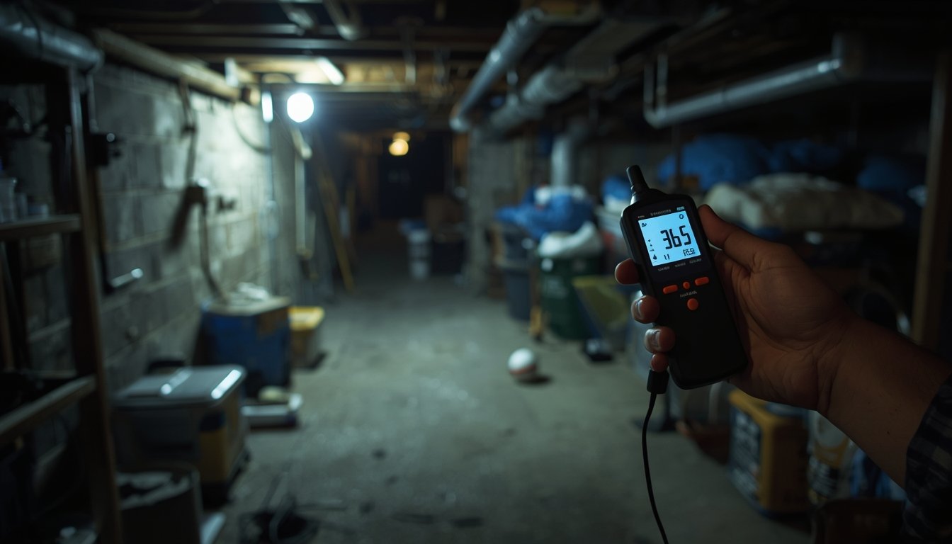 analog and digital humidity meters side by side